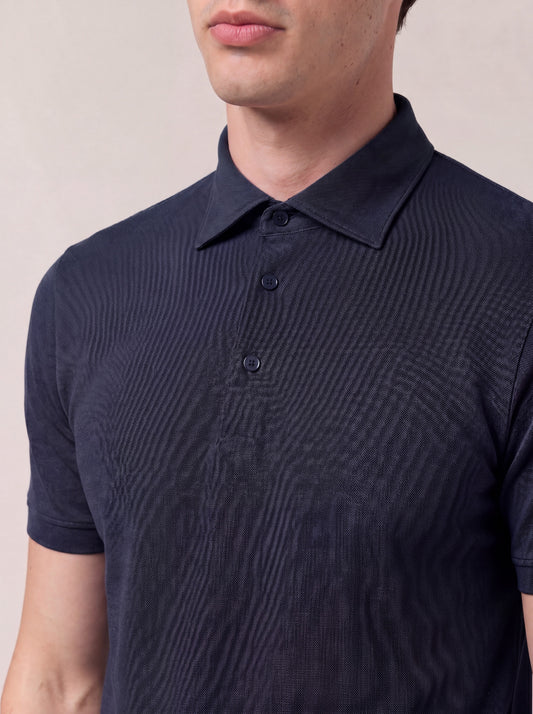 Oxford polo shirt with shirt collar, short sleeves, no pocket - Oxford polo shirt with shirt collar, short sleeves, no pocket alt - 002