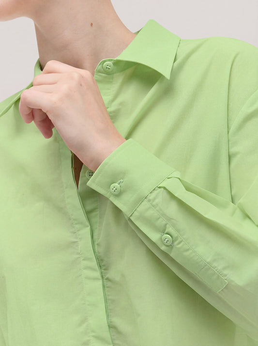 Camicia crop in cotone - Camicia crop in cotone alt - 002