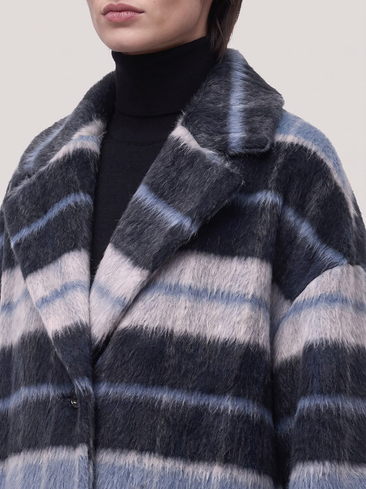 Modern fit prince of wales alpaca coat - Modern fit prince of wales alpaca coat alt - 002