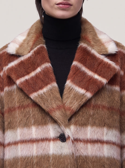 Modern fit prince of wales alpaca coat - Modern fit prince of wales alpaca coat alt - 002
