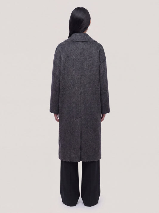Cappotto monopetto in cammello e mohair - Cappotto monopetto in cammello e mohair alt - 002