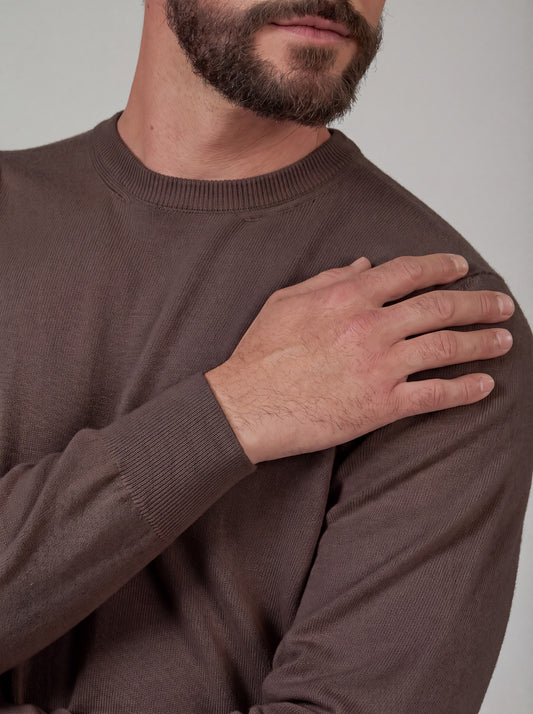 Maglia girocollo in cashmere - Maglia girocollo in cashmere alt - 002
