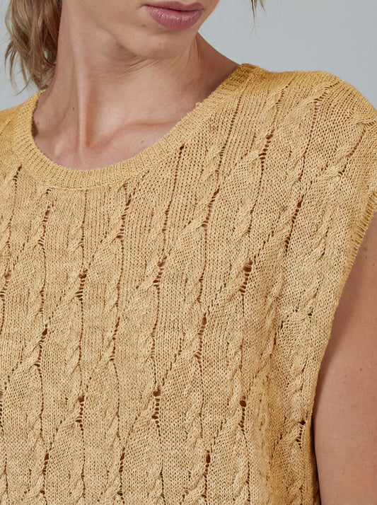 Kimono sweater, cable knit - Kimono sweater, cable knit alt - 002