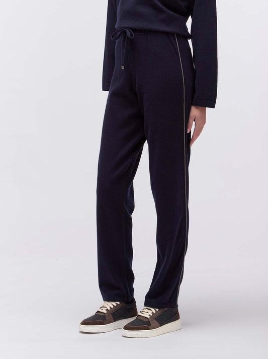 Pantalone Jogging ampio con coulisse e dettaglio catenella notte 250a35_n_c_fw25-3_064not