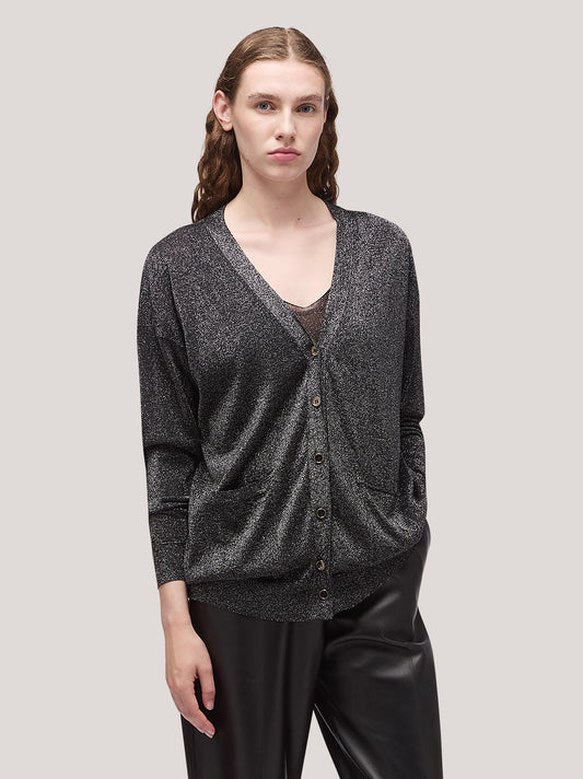 Maglia donna cardigan manica lunga con tasche, image - Maglia donna cardigan manica lunga con tasche, image alt - 002
