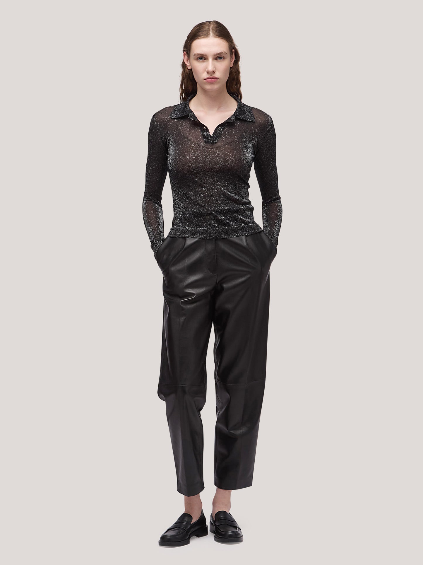 Women's long-sleeved polo-neck sweater, image black 250h90_fw25im_096bla 68147893698886