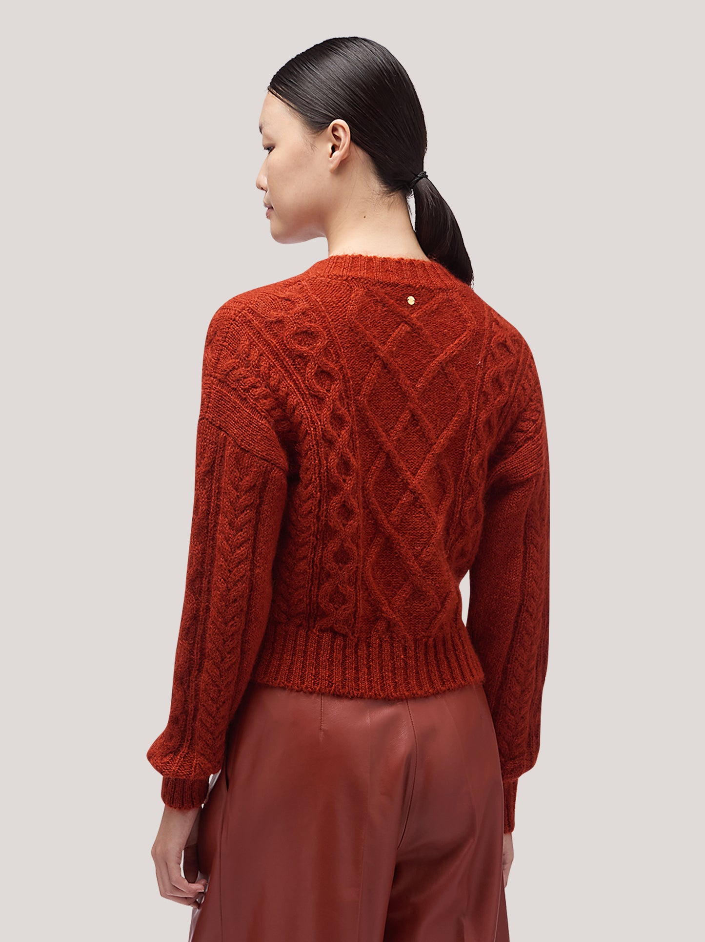 Maglia cardigan donna manica lunga, soft mohair rame 250n15_fw255a_677ram 68147773178182