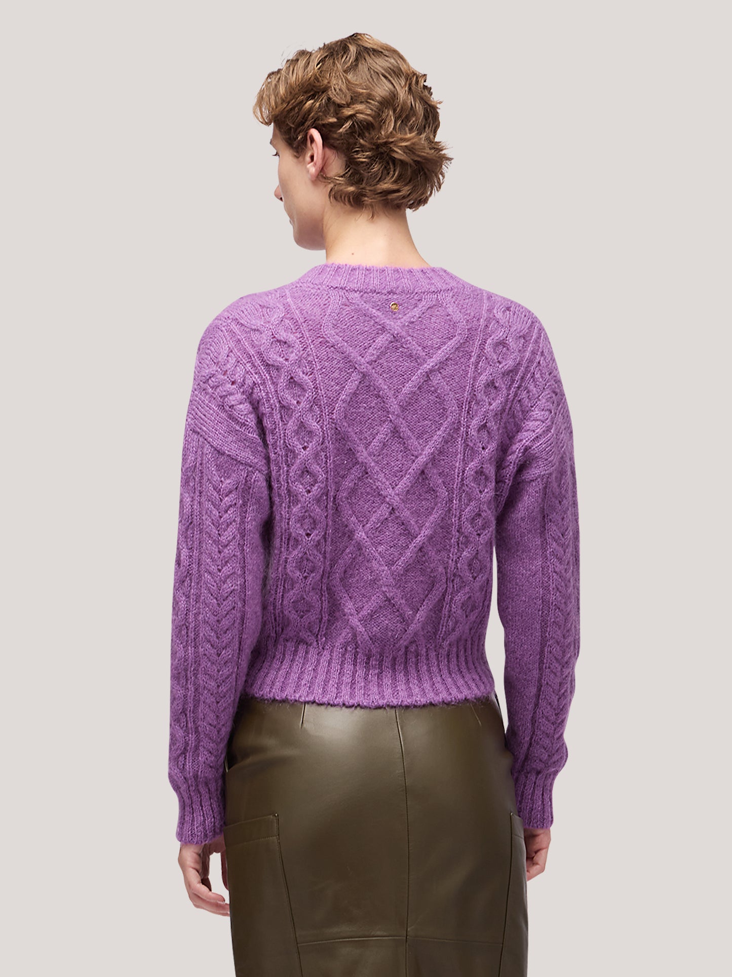 Maglia cardigan donna manica lunga, soft mohair violetto 250n15_fw255a_t98vio 68147753976134