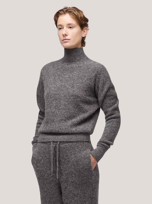 Maglia donna collo alto manica lunga, hanaq - Maglia donna collo alto manica lunga, hanaq alt - 002