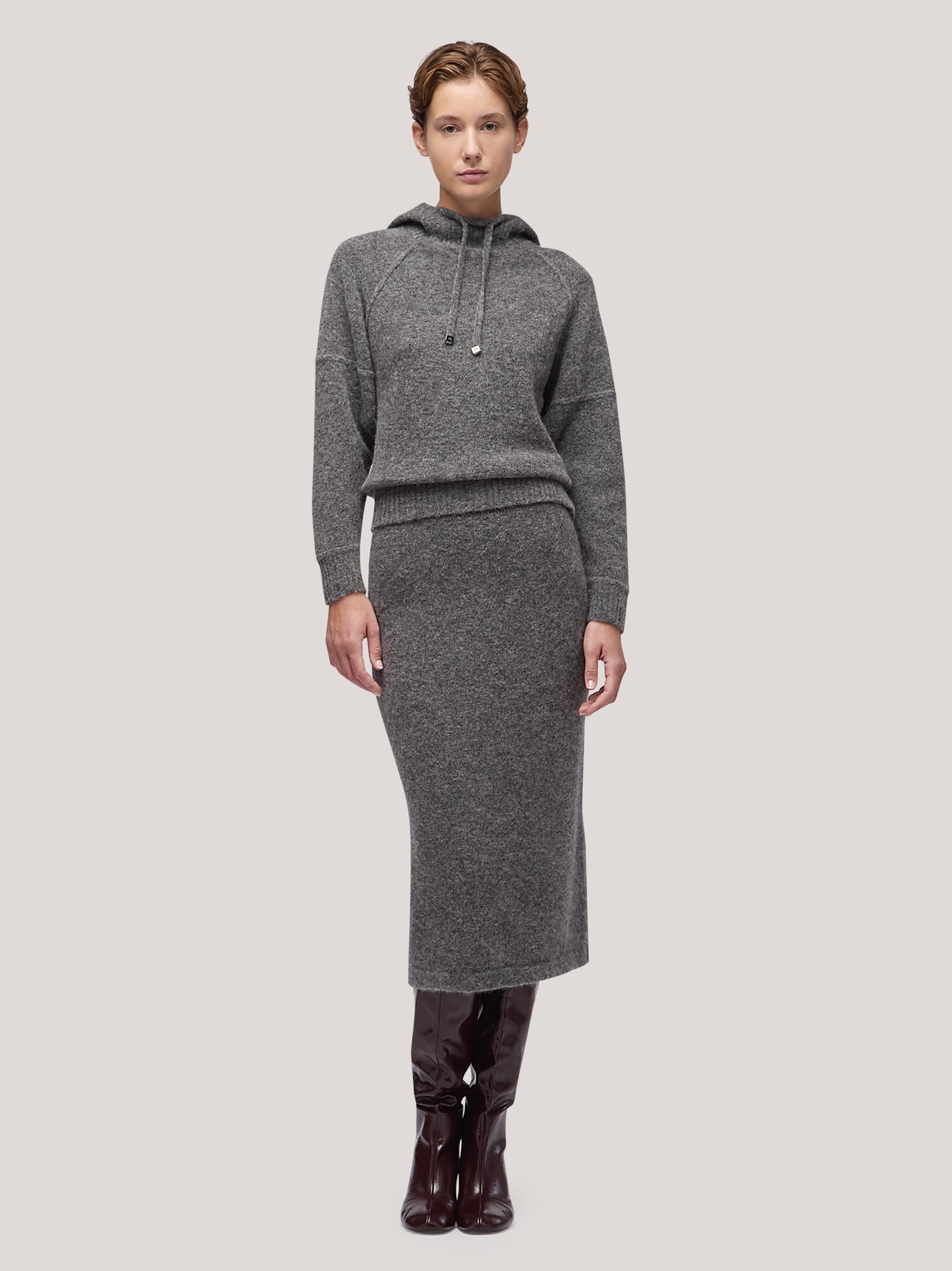 Women's long-sleeved raglan hoodie, hanaq tobacco 250n84_fw254a_426tab 68054409511238