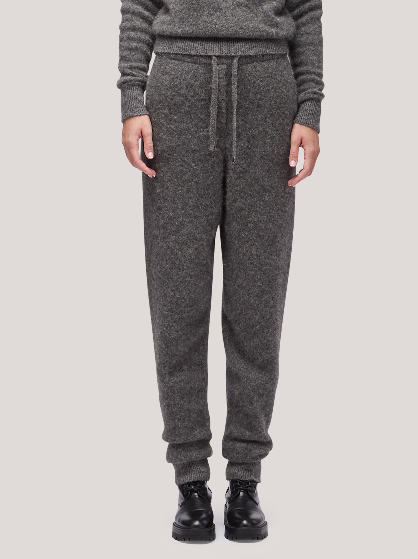 Women's trousers with ribbed bottom, hanaq grey 250n91_fw254a_085acc 68147393265990