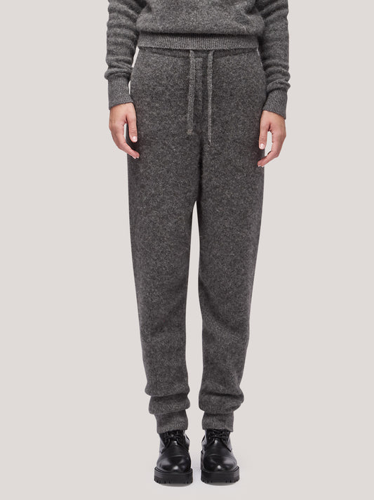 Women's trousers with ribbed bottom, hanaq - Women's trousers with ribbed bottom, hanaq alt - 002