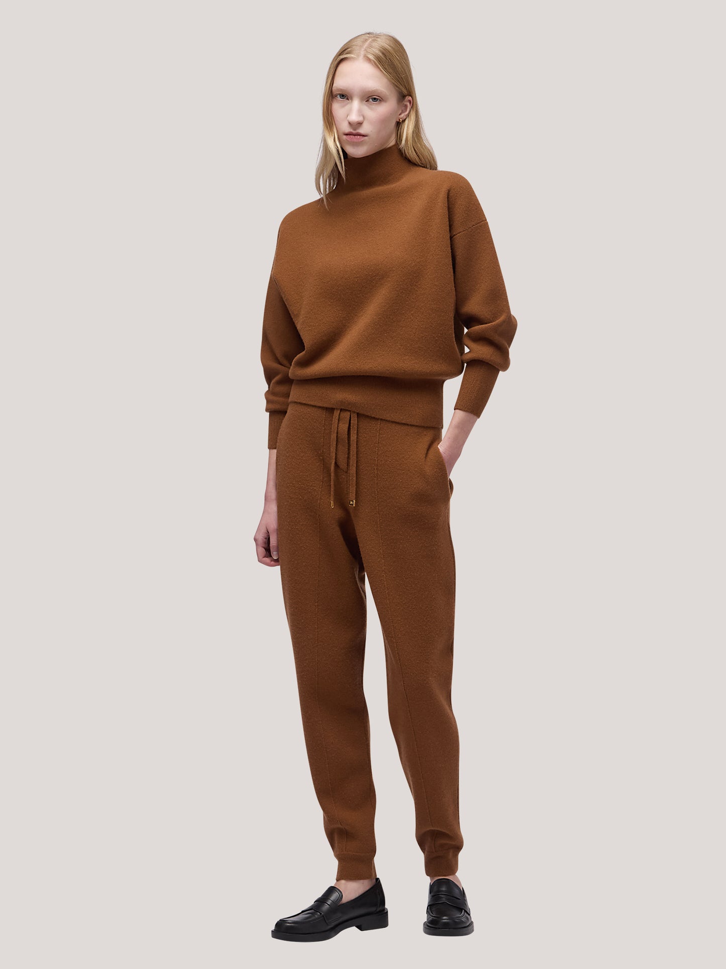 Women's high-neck, long-sleeved sweater, Milan stitch dakar 250r12_fw25-7_j37dak 68522562879814