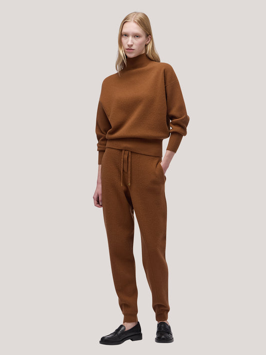 Women's high-neck, long-sleeved sweater, Milan stitch dakar 250r12_fw25-7_j37dak