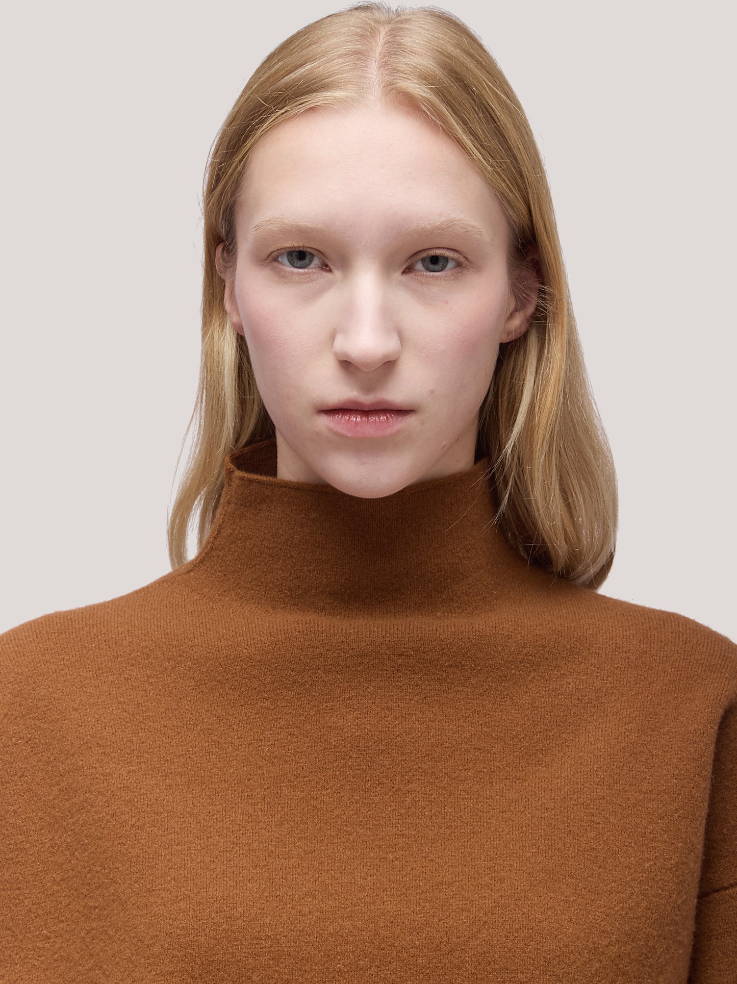 Women's high-neck, long-sleeved sweater, Milan stitch dakar 250r12_fw25-7_j37dak 68522562847046