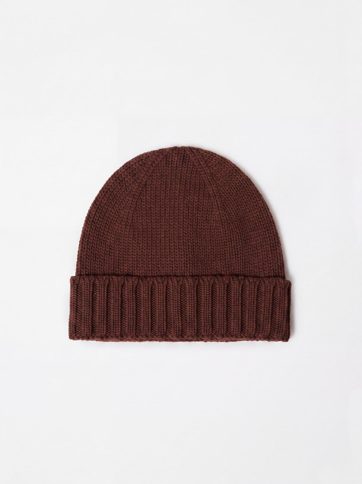 Pure cashmere beanie with ribbed folded brim nut 26k307_n_fw26-3_492noc 76118286336326