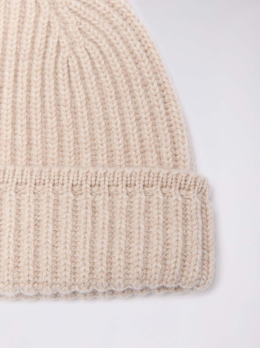 Cuffia a coste con risvolto - Cuffia a coste con risvolto alt - 002