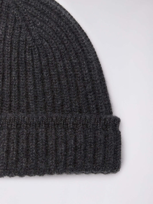 Cuffia a coste con risvolto - Cuffia a coste con risvolto alt - 002