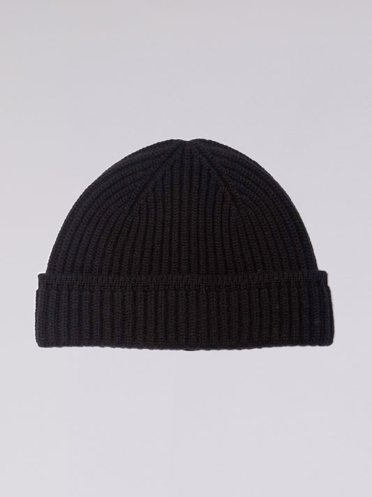 Cuffia a coste con risvolto nero 25k309_n_fw25-3_096ner