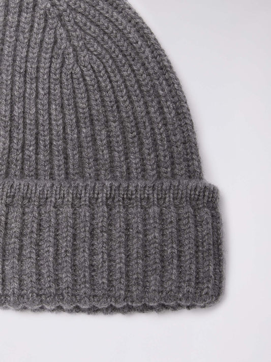 Cuffia da uomo a coste con risvolto - Cuffia da uomo a coste con risvolto alt - 002