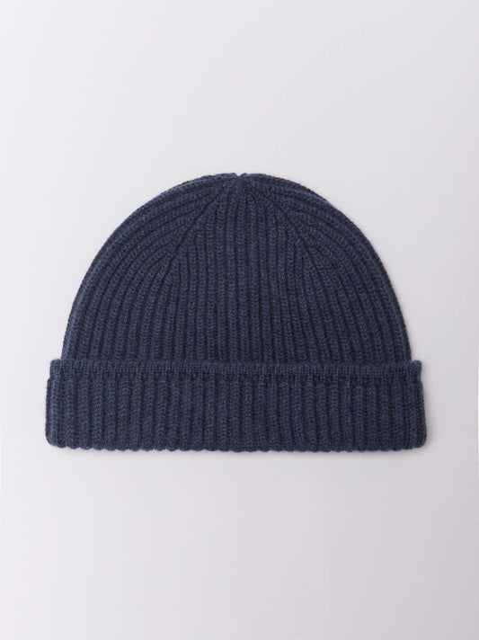 Cuffia da uomo a coste con risvolto ombra mel 25k310_n_fw25-3_a50omb