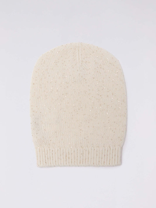 Cuffia lenta dietro con paillettes bianco con oro 25k311_n_fw256a_217bor