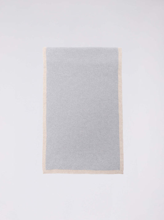 Sciarpa bicolore reversibile con bordi a contrasto misty grey 25k324_n_fw25-3_j43mis