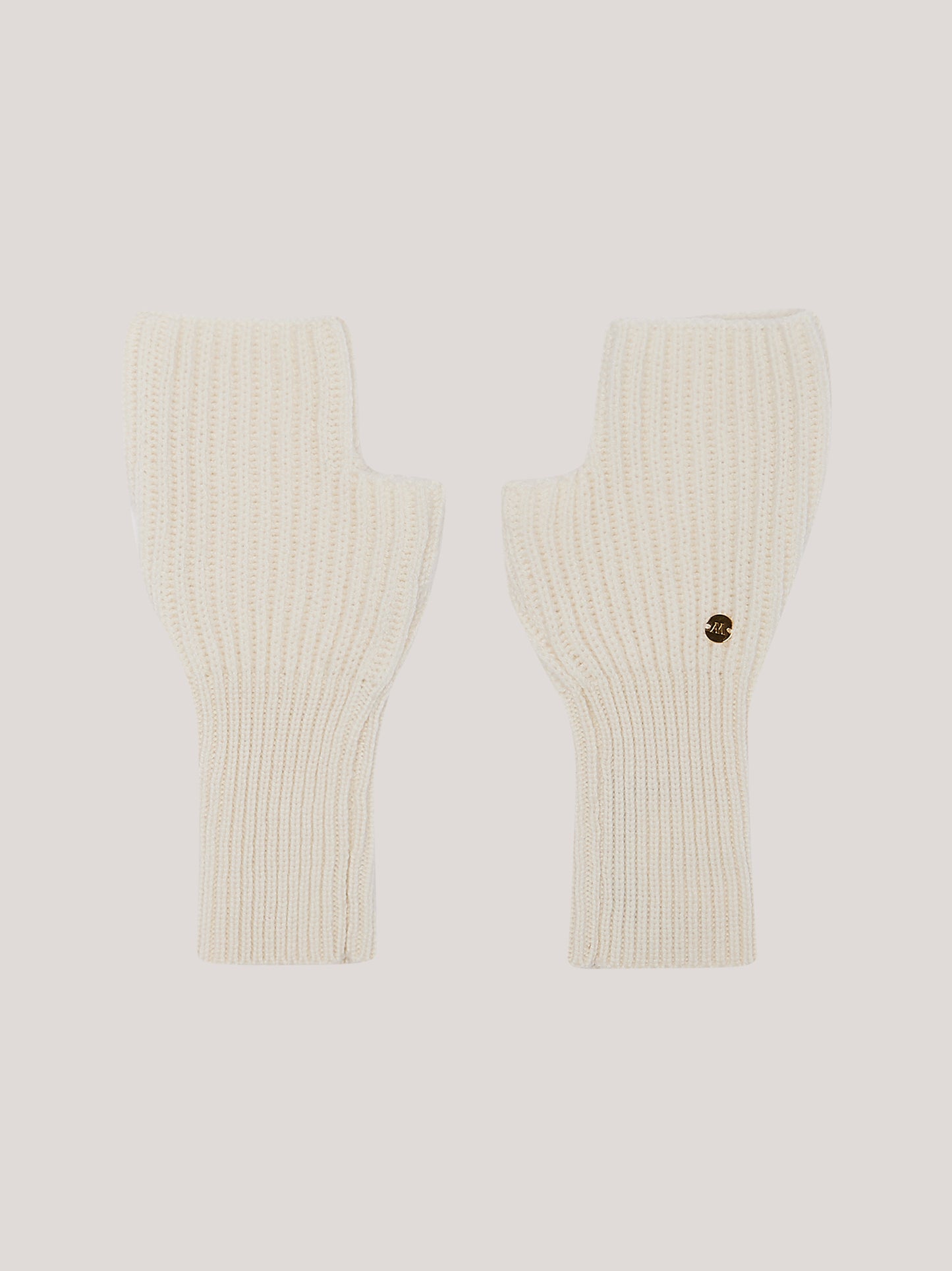 Guanti manicotti donna a costa bianco naturale 25k350_fw25-3_217bia 69569895563590