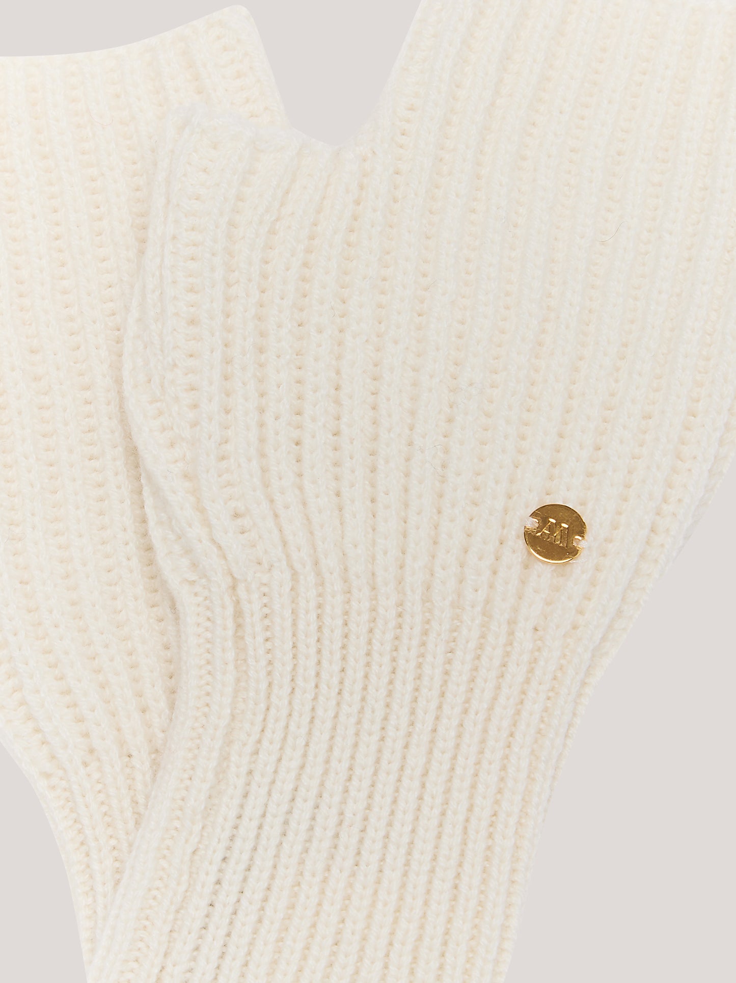 Guanti manicotti donna a costa bianco naturale 25k350_fw25-3_217bia 69569896907078