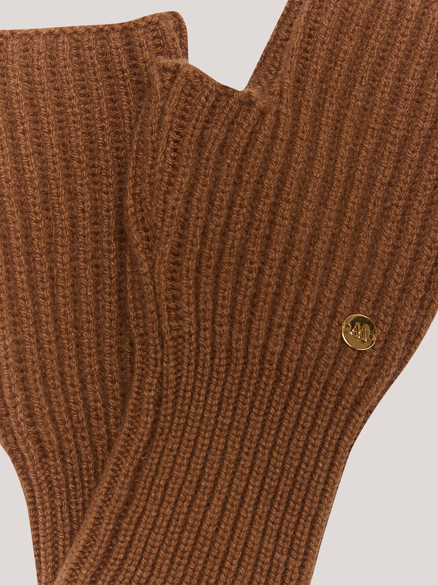 Guanti manicotti donna a costa caramel cafe 25k350_fw25-3_165car 69569934852422