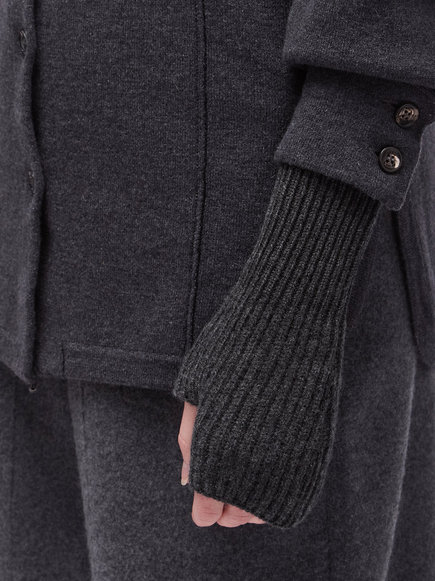 Guanti manicotti donna a costa grafite mel 25k350_fw25-3_425gra 68521923641670