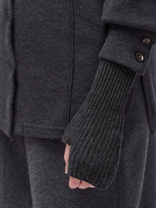 Guanti manicotti donna a costa grafite mel 25k350_fw25-3_425gra