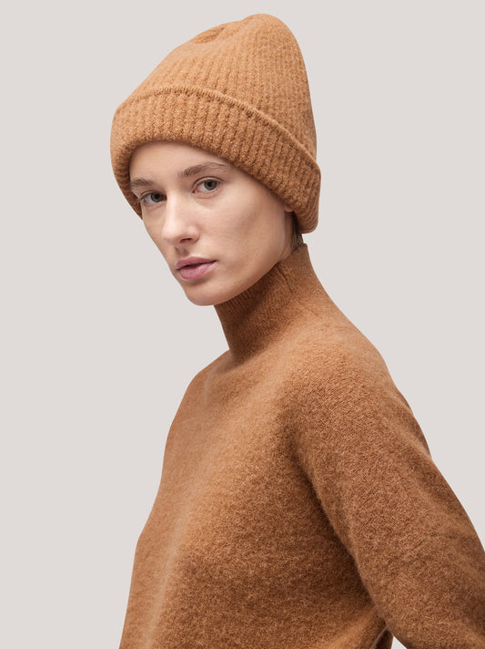 Cuffia con risvolto, hanaq tabacco 25k376_fw254a_426tab