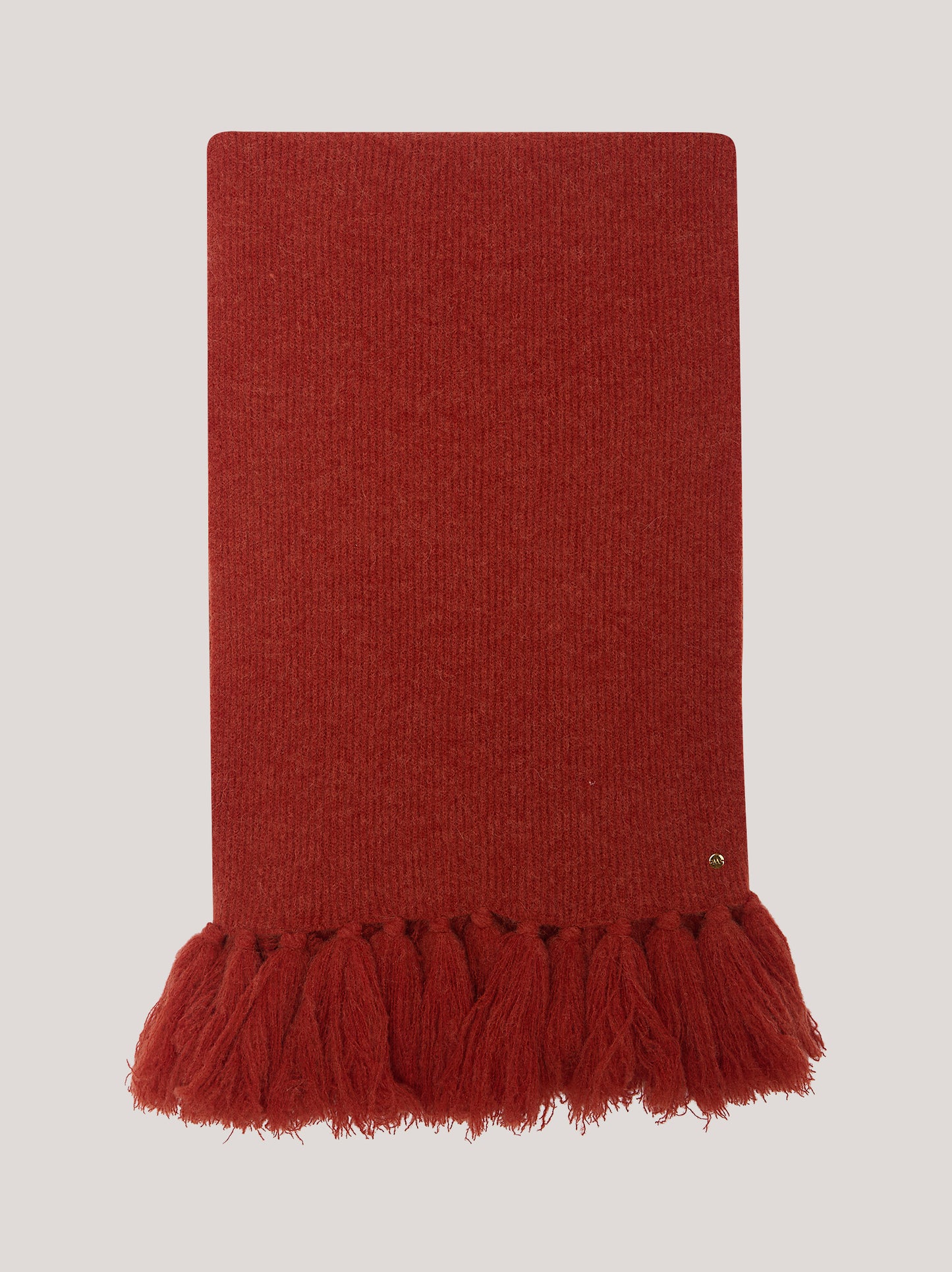 Sciarpa a coste con frange, hanaq rame 25k378_fw254a_677ram 69566092017990