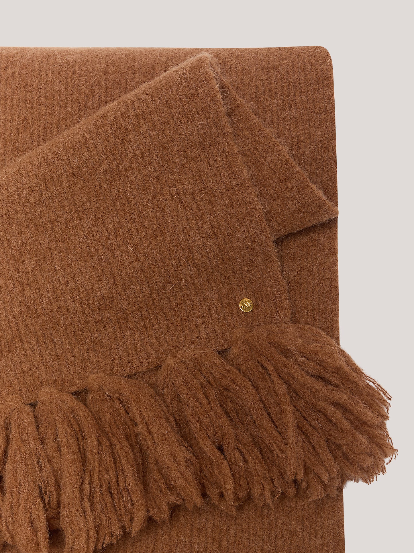 Sciarpa a coste con frange, hanaq tabacco 25k378_fw254a_426tab 69566841291078