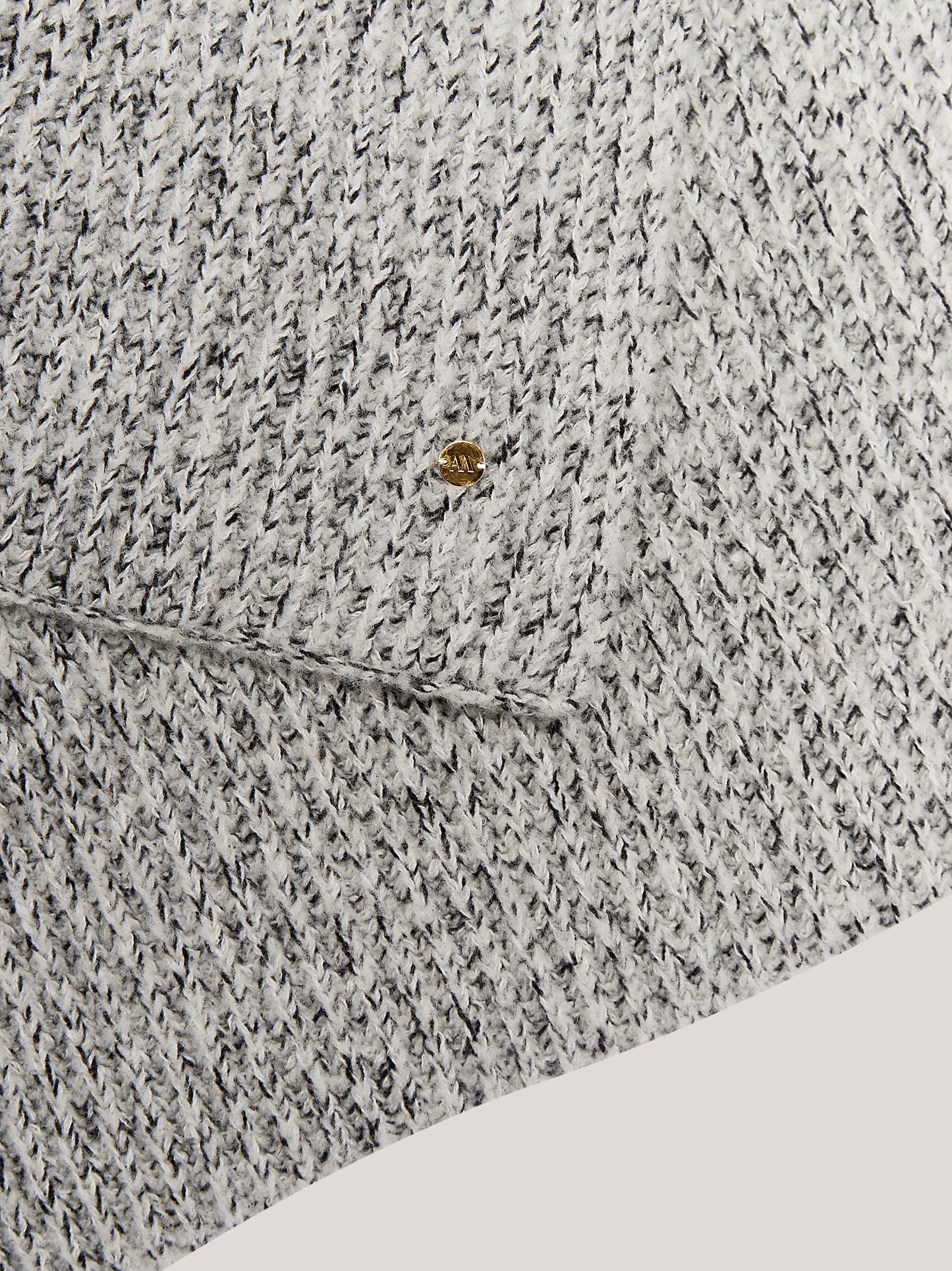 Sciarpa ampia a coste, mousse bianco /nero 25k383_fw259a_217bne 69566661460294