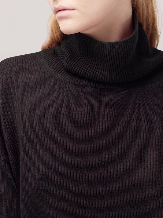 Maglia collo alto manica lunga, Essential Lana Cashmere - Maglia collo alto manica lunga, Essential Lana Cashmere alt - 002