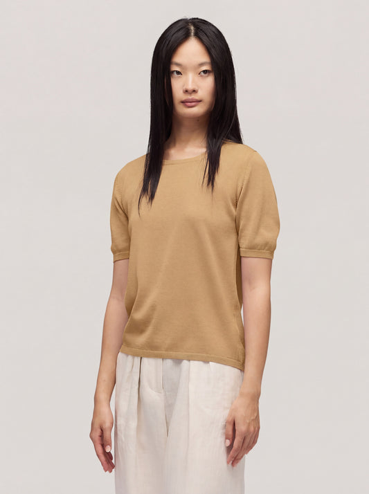 Maglia girocollo manica corta sable 260u05_n_ss26tc_001sab