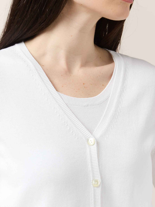 Maglia cardigan manica lunga - Maglia cardigan manica lunga alt - 002