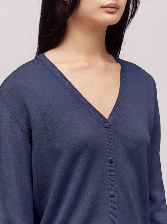 Maglia cardigan manica lunga - Maglia cardigan manica lunga alt - 002