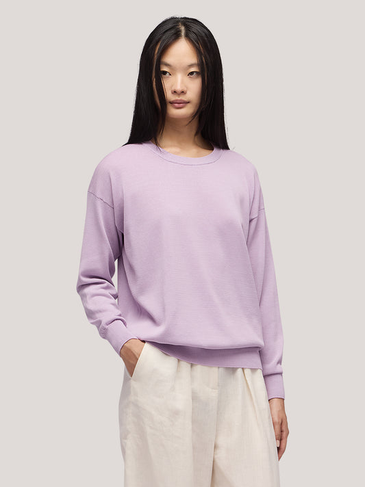 Maglia girocollo manica lunga 311 lilac 260u11_n_ss26tc_001lil