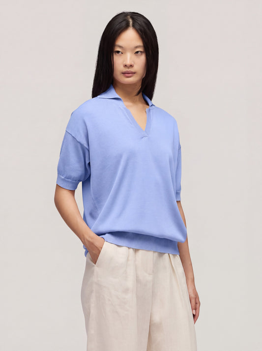 Maglia collo polo j33 light blue 260u13_n_ss26tc_001lbl