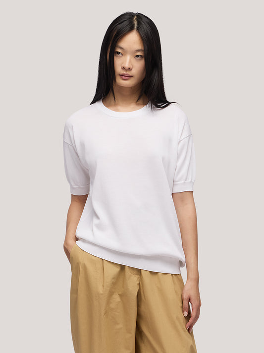 Maglia girocollo manica corta 217 bianco 260u15_n_ss26tc_001bia