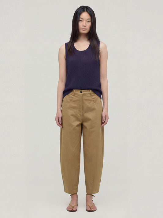 Maglia smanicata paricollo in cotone, punro riso blu navy 260u50_ss262b_u01blu