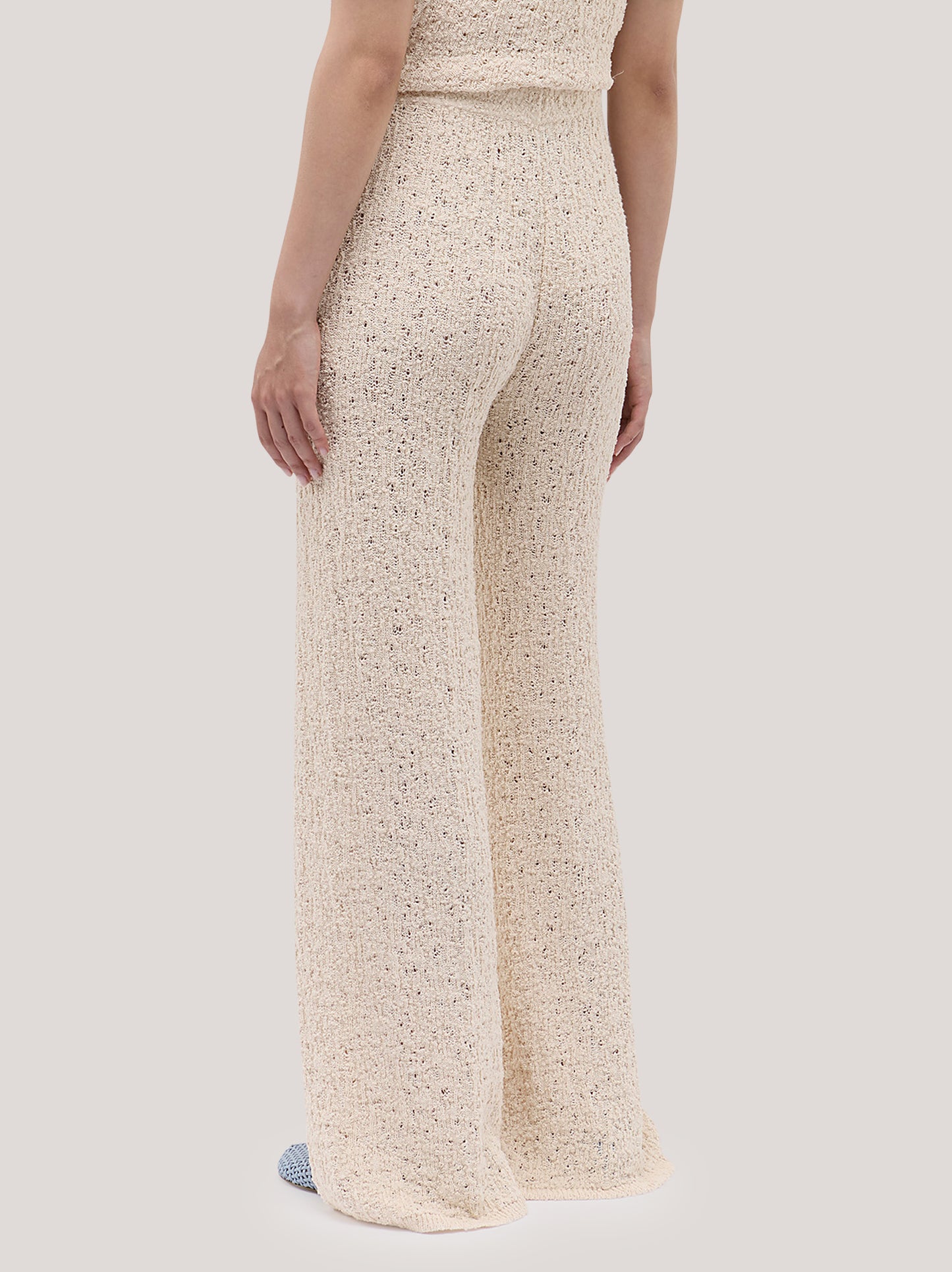 Wide-leg lace knit trousers cream 260w26_ss262a_486pan 72836046782790