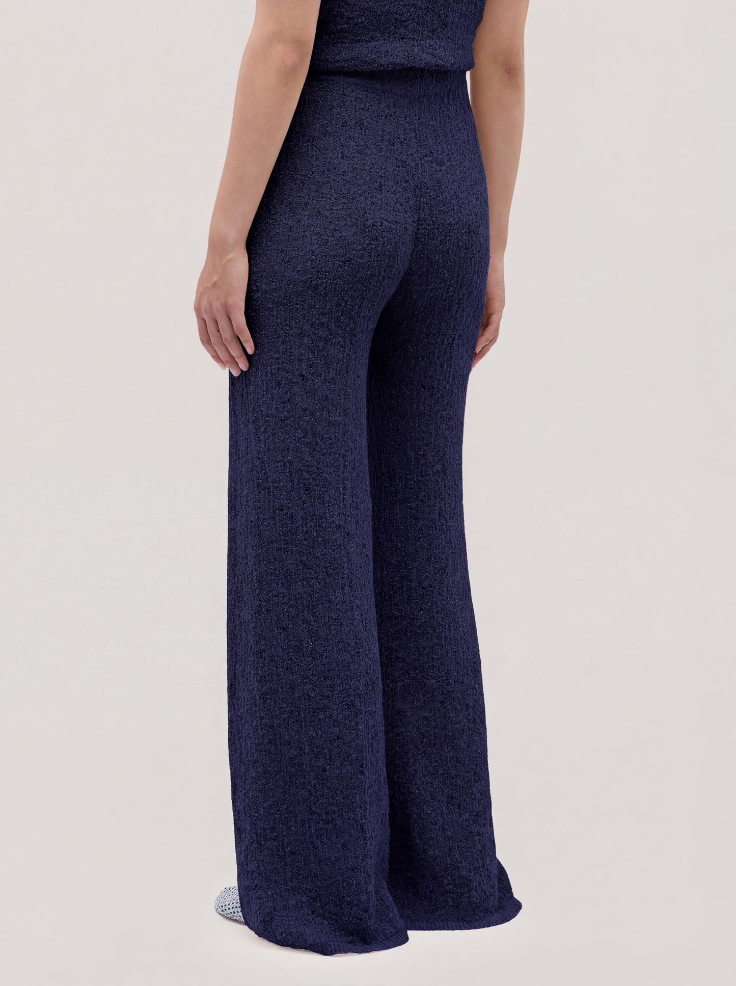 Wide-leg lace knit trousers blue 260w26_ss262a_u01blu 72836086169926