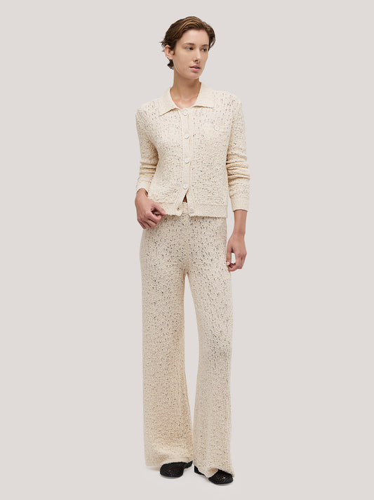 Maglia giacchina in punto pizzo panna 260w30_ss262a_486pan