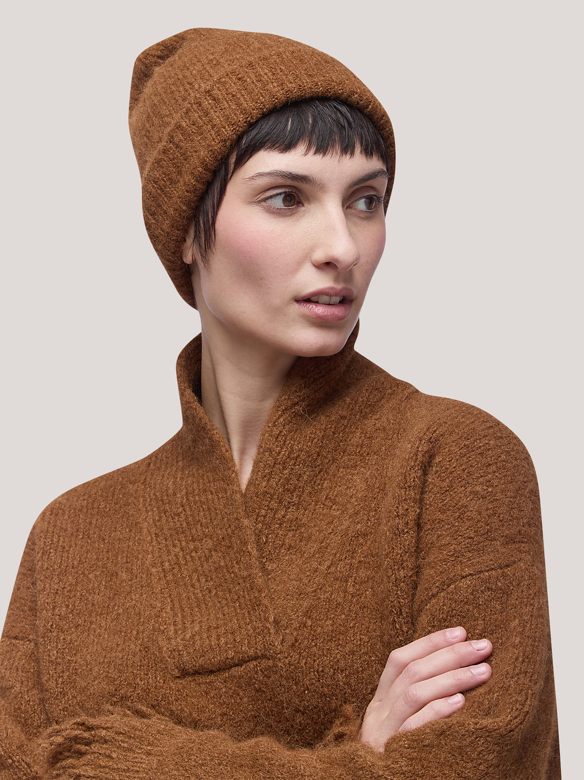Alpaca ribbed hat caramel cafe 26k302_fw26-9_165car 77323552293190