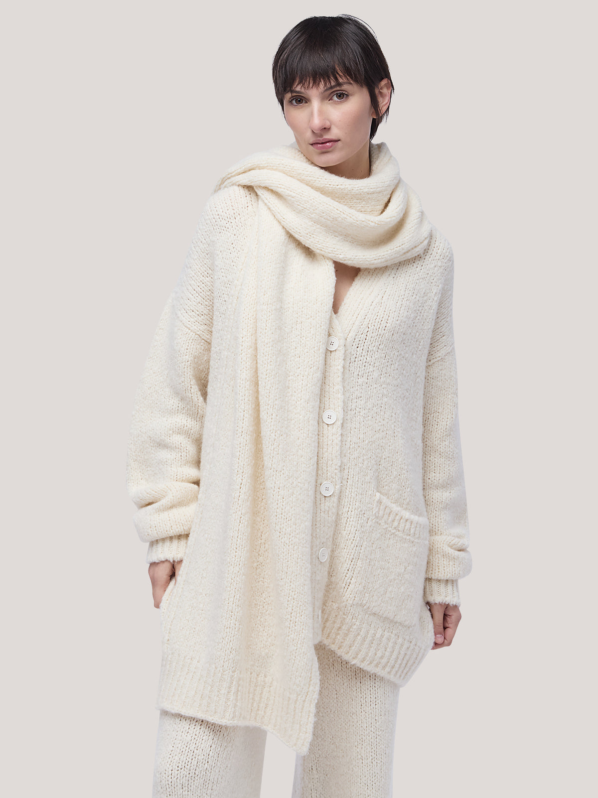 Sciarpa cocooning bianco 26k325_fw26-2_217bia 77323505303878