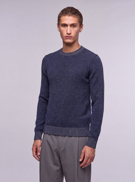 Men's vanisé long-sleeve crew neck sweater shadow mel 26kr31_n_fw24-3_a50a50